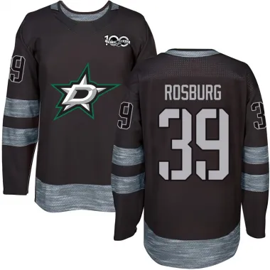 Black Men's Jerad Rosburg Authentic Dallas Stars 1917-2017 100th Anniversary Jersey