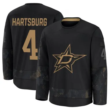 Black Youth Craig Hartsburg Premium Dallas Stars 2024 Military Appreciation Practice Jersey
