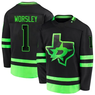Black Youth Gump Worsley Breakaway Dallas Stars 2020/21 Alternate Premier Jersey