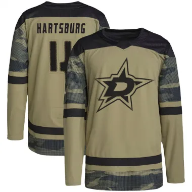 Camo Men's Craig Hartsburg Authentic Dallas Stars Military Appreciation Practice Jersey
