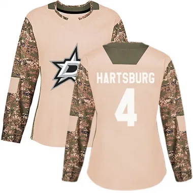 Camo Women's Craig Hartsburg Authentic Dallas Stars Veterans Day Practice Jersey