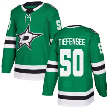Green Men's Arno Tiefensee Authentic Dallas Stars Home Jersey