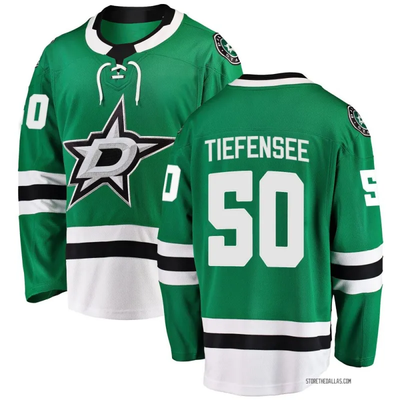 Green Men's Arno Tiefensee Breakaway Dallas Stars Home Jersey