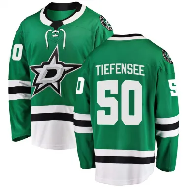 Green Youth Arno Tiefensee Breakaway Dallas Stars Home Jersey