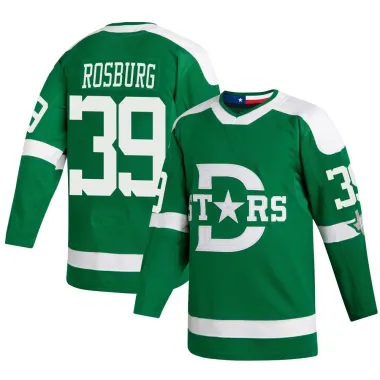 Green Youth Jerad Rosburg Authentic Dallas Stars 2020 Winter Classic Player Jersey