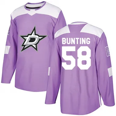 Purple Men's Michael Bunting Authentic Dallas Stars Fights Cancer Practice Jersey