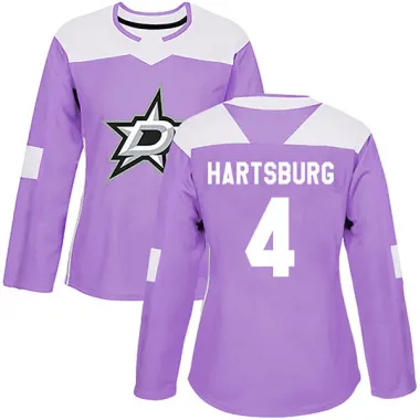 Purple Women's Craig Hartsburg Authentic Dallas Stars Fights Cancer Practice Jersey