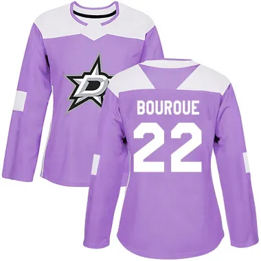 Purple Women's Mavrik Bourque Authentic Dallas Stars Fights Cancer Practice Jersey