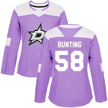 Purple Women's Michael Bunting Authentic Dallas Stars Fights Cancer Practice Jersey