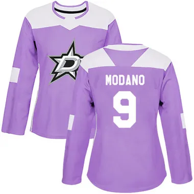Purple Women's Mike Modano Authentic Dallas Stars Fights Cancer Practice Jersey