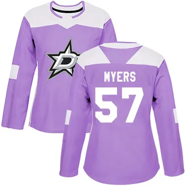 Purple Women's Tyler Myers Authentic Dallas Stars Fights Cancer Practice Jersey