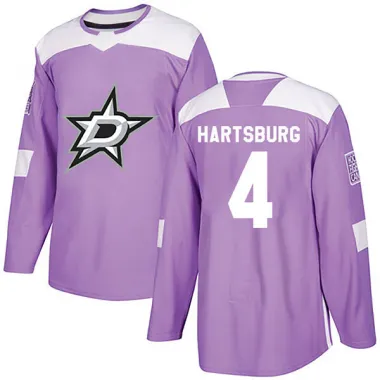 Purple Youth Craig Hartsburg Authentic Dallas Stars Fights Cancer Practice Jersey