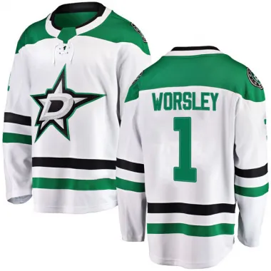 White Men's Gump Worsley Breakaway Dallas Stars Away Jersey