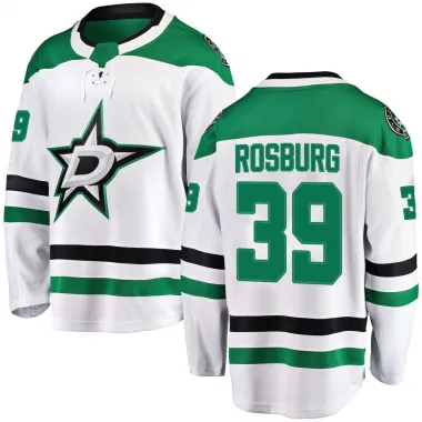 White Youth Jerad Rosburg Breakaway Dallas Stars Away Jersey